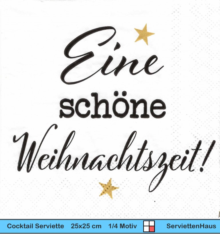 Eine schöne Weihnachtszeit - 1 Cocktail Serviette